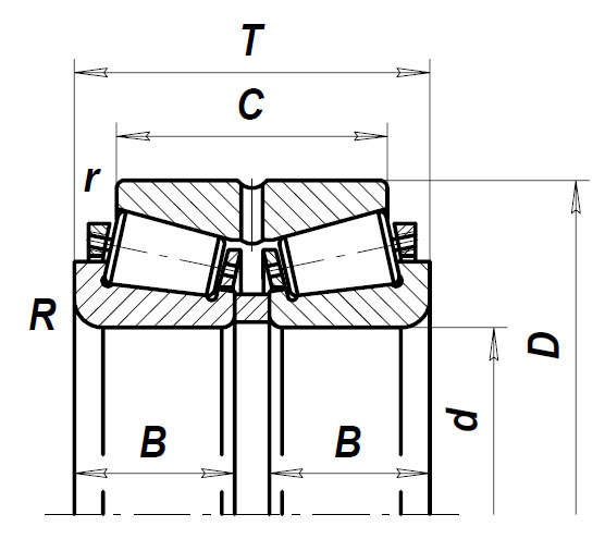 F-807327.TR2SK bearing, Double row taper roller bearings -x-x- for 