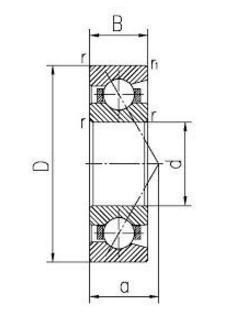 ﻿AMS28 Bearing, Single Row Angular Contact Ball Bearings 88.9x206 ...