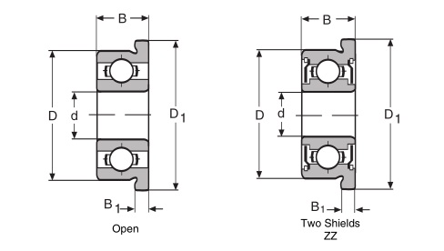 ﻿FLW688ZZ bearing, Miniature ball bearings with flange 8x16x5, F638/8 ...