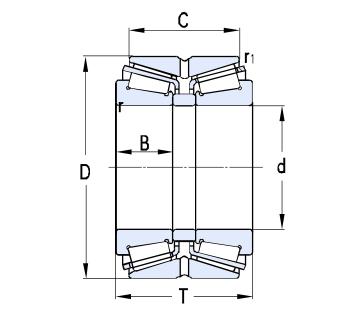 352940 bearing, Double row taper roller bearings 200x280x116 for 