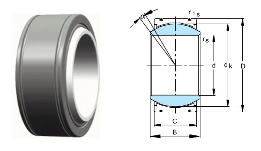 ﻿GE180XT-2RS bearing, Radial spherical plain bearings 180x260x105, 18. ...