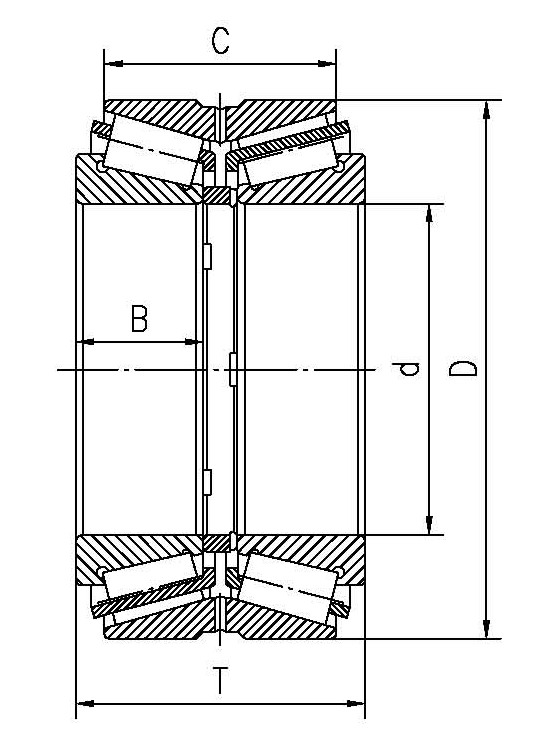 352221 bearing, Double row taper roller bearings 105x190x117, 97521E
