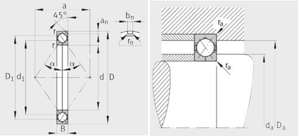 QJ334-N2-MPA drawing and Load chart