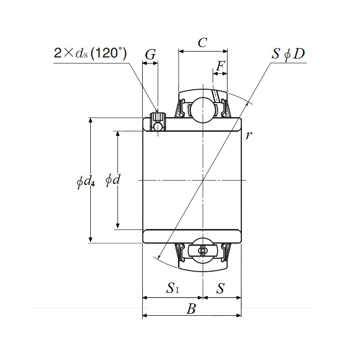A-UC215-300D1 drawing and Load chart