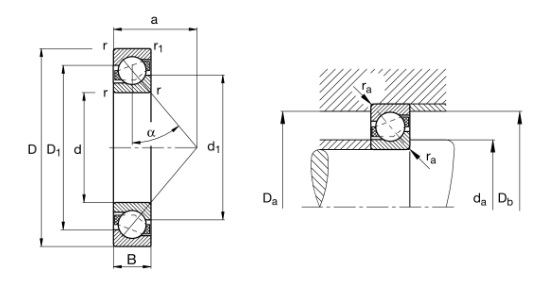 7216-B-JP-UO drawing and Load chart